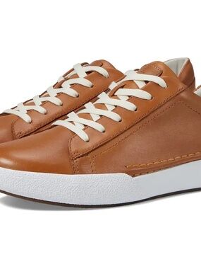 Josef Seibel Tan Leather Sneakers with White Laces